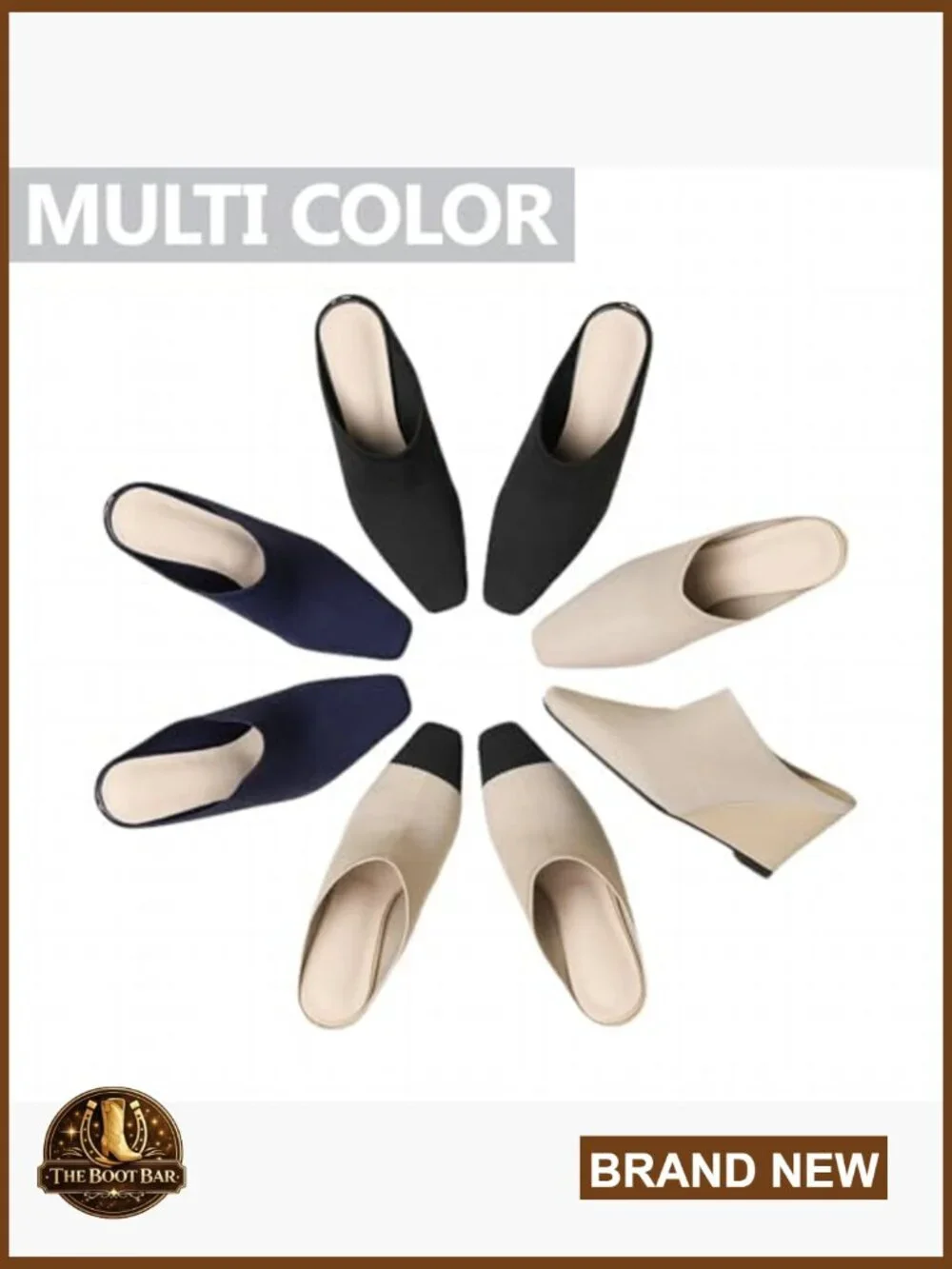 Knit Mesh Wedge Heel Mules, Square Toe Slip-On Sandals for Casual Work